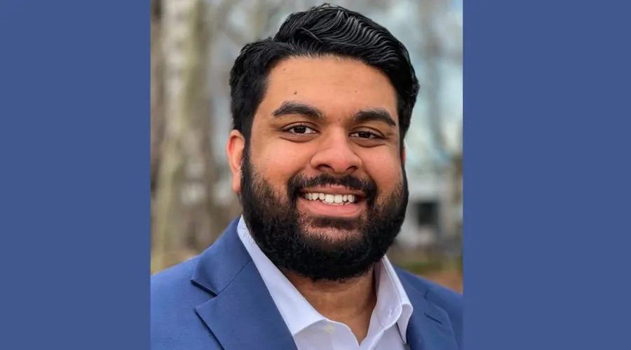 Headshot of Marine Corps veteran Adam Hamid '27GS