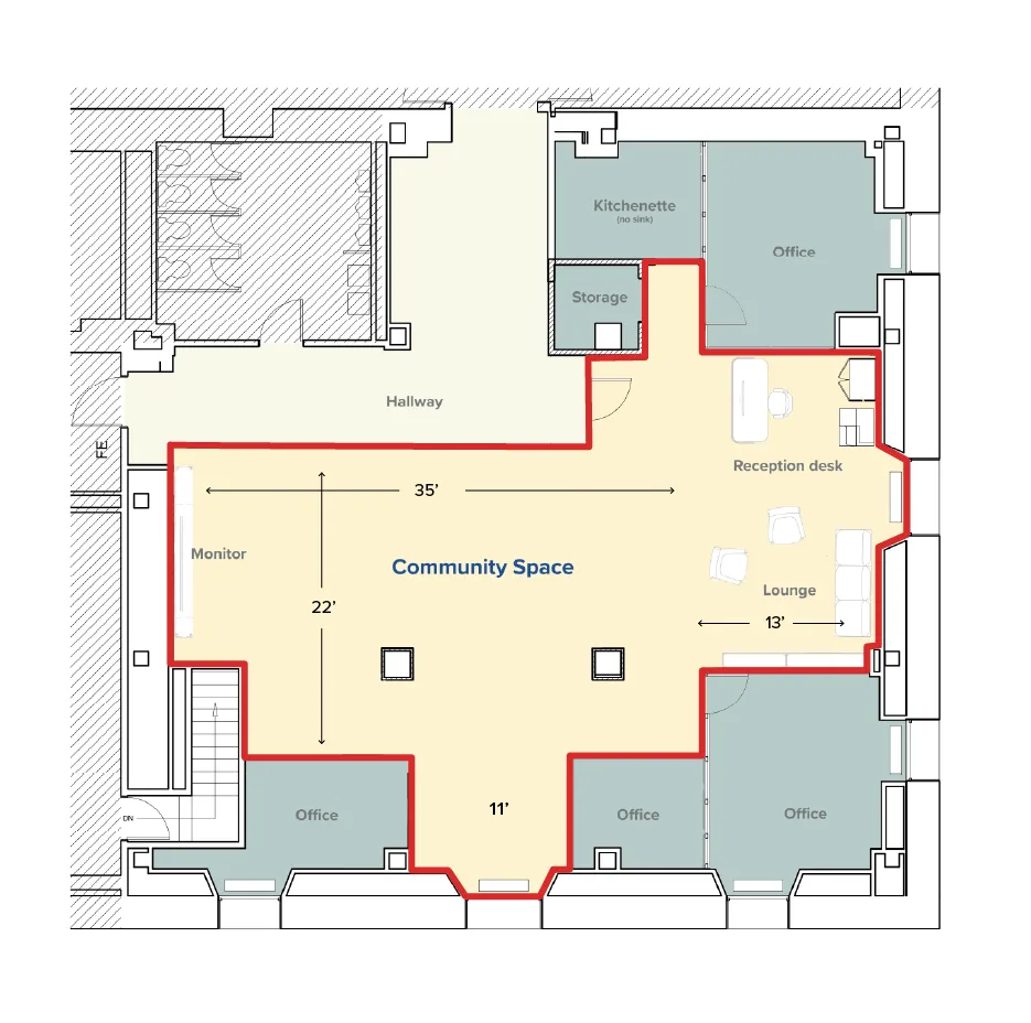 205 Kent Hall Space Floor Plan