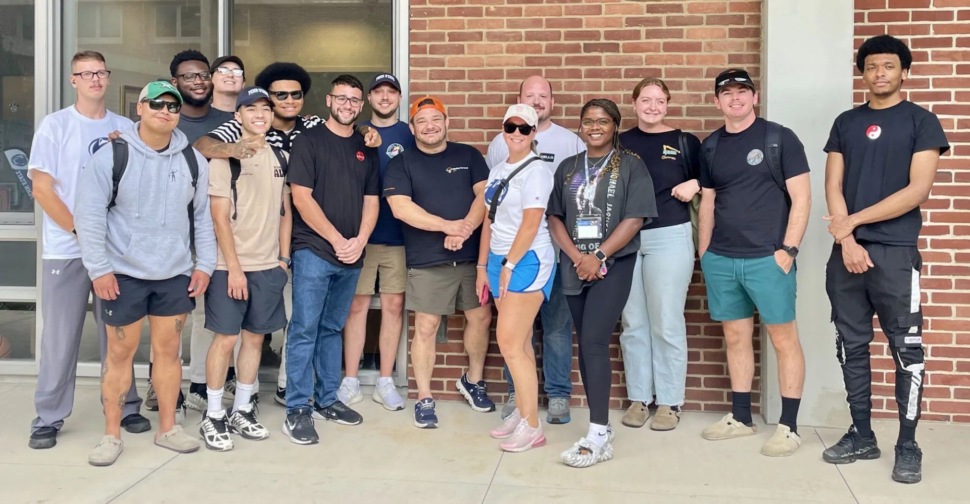 RJ Jenkins with students at the Penn State Veterans' Boot Camp